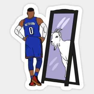 Russell Westbrook Mirror GOAT (Oklahoma City) Sticker